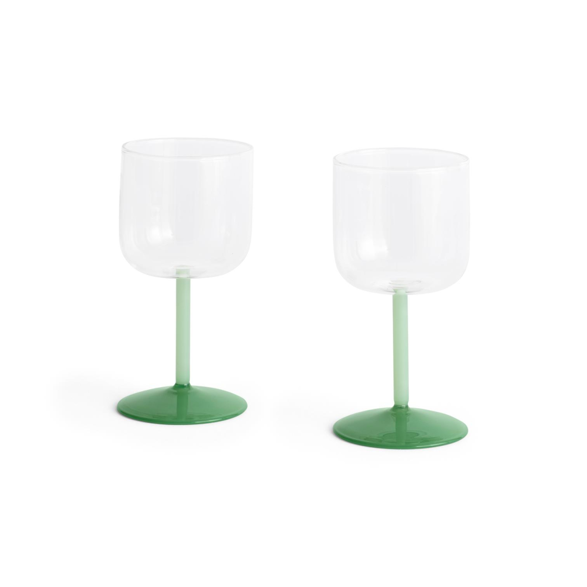 Zestaw dwóch kieliszków Tint Wine Glass Set of 2 Clear Green Jade
