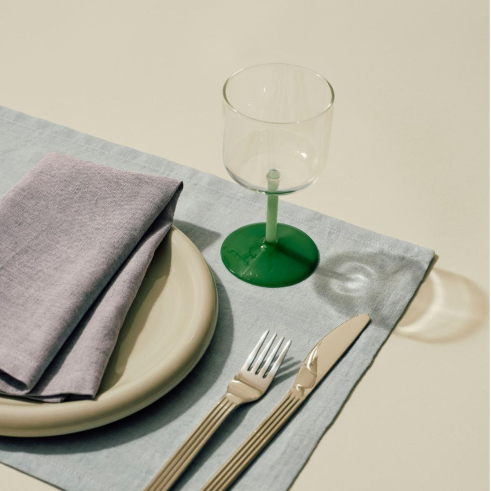 Zestaw dwóch kieliszków Tint Wine Glass Set of 2 Clear Green Jade