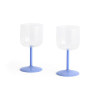 Zestaw dwóch kieliszków Tint Wine Glass Set of 2 Clear Blue