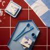 Stojak na szczoteczkę Toothbrush Blue Grey