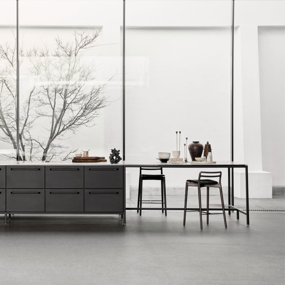 Krzesło barowe 484 Dark oak