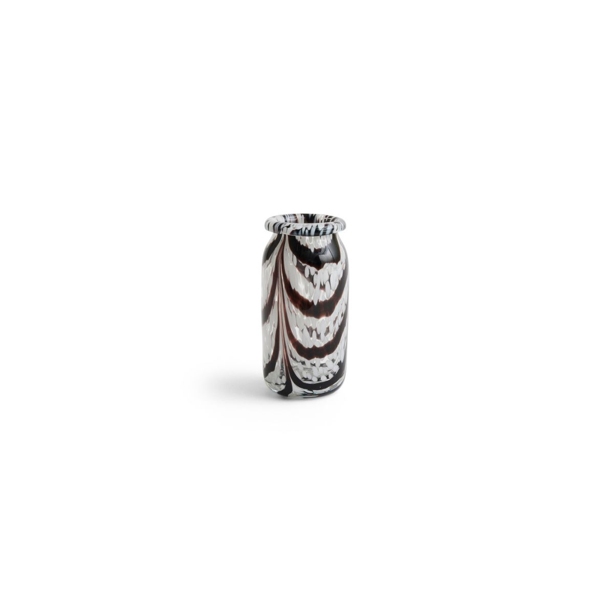 Wazon Splash Vase Roll Neck X-Small Coffee and white