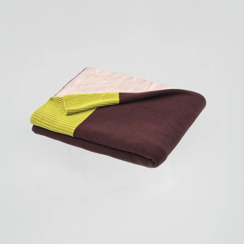 Pled Merino Bordeaux Peach Lime