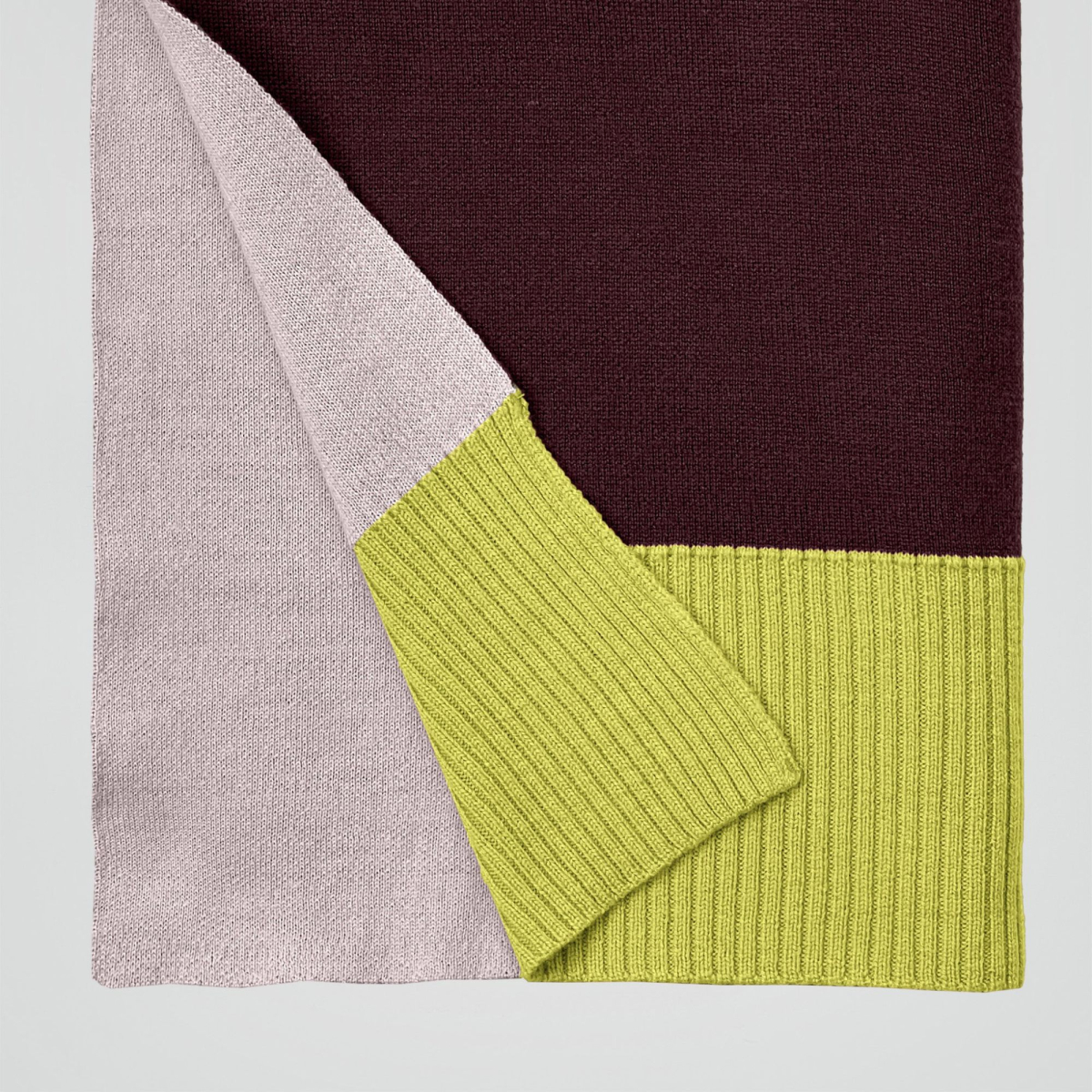 Pled Merino Bordeaux Peach Lime