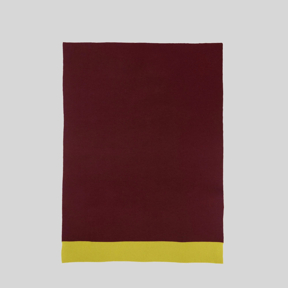Pled Merino Bordeaux Peach Lime
