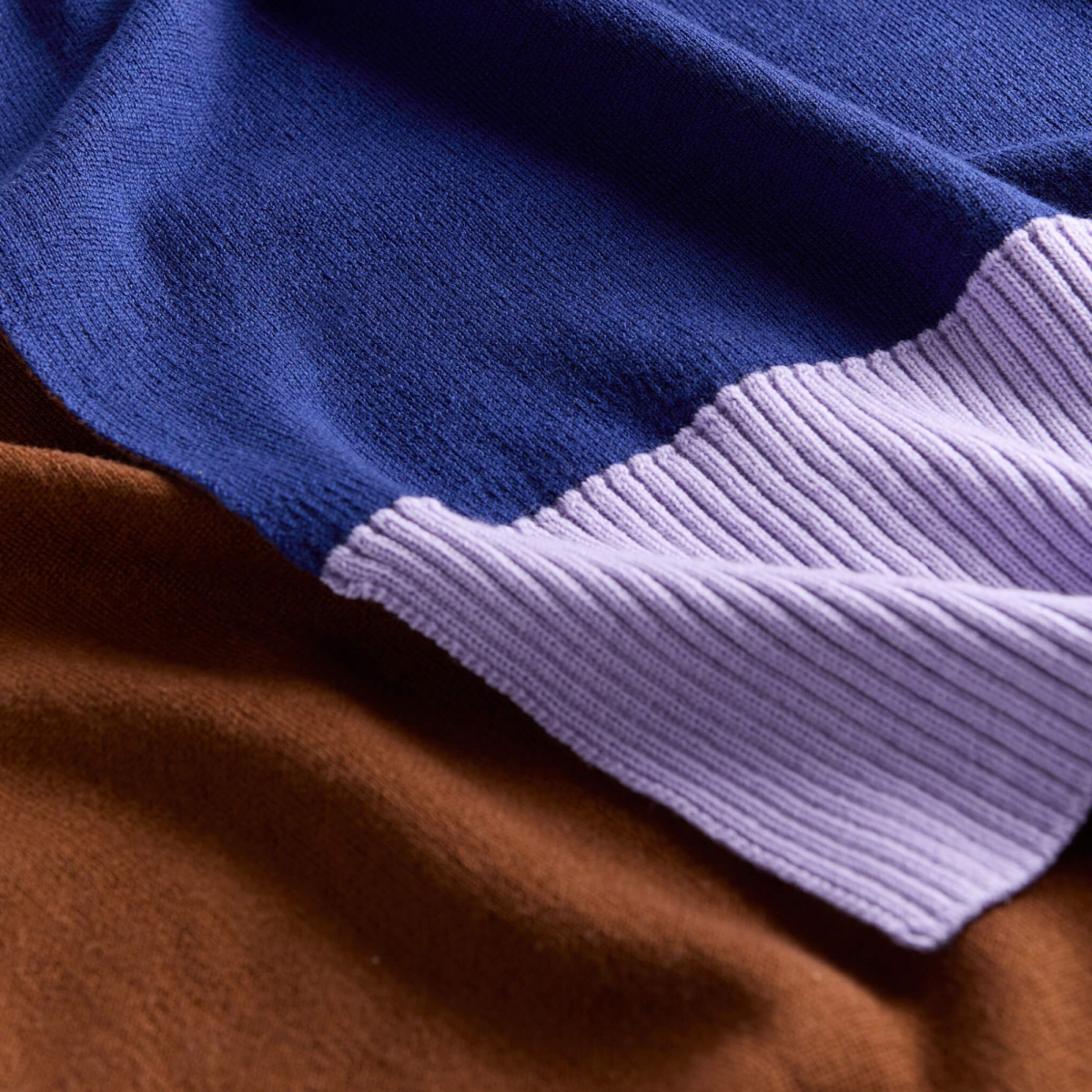 Pled Merino Blue Brown Lilac