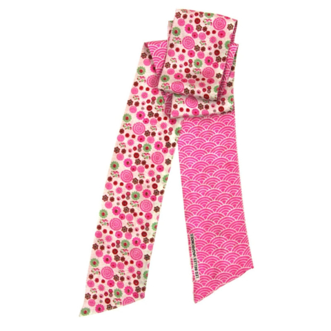 Opaska jedwabna Akiko Fuchsia