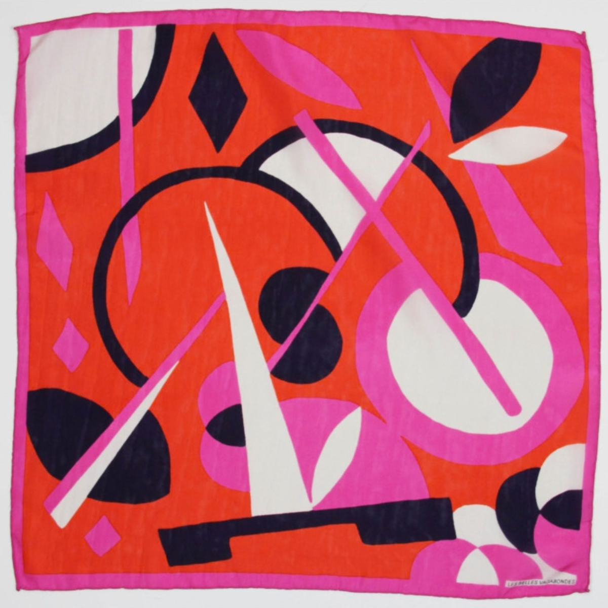 Apaszka jedwabna Mini Pendule Fuchsia