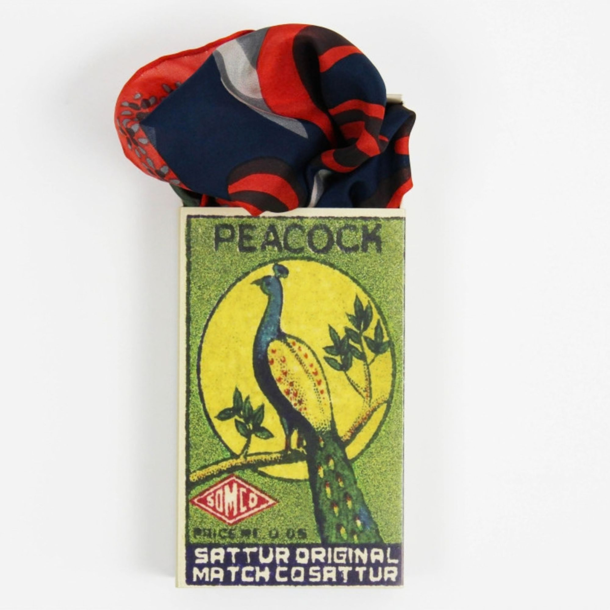 Apaszka jedwabna Mini Birdy Orange