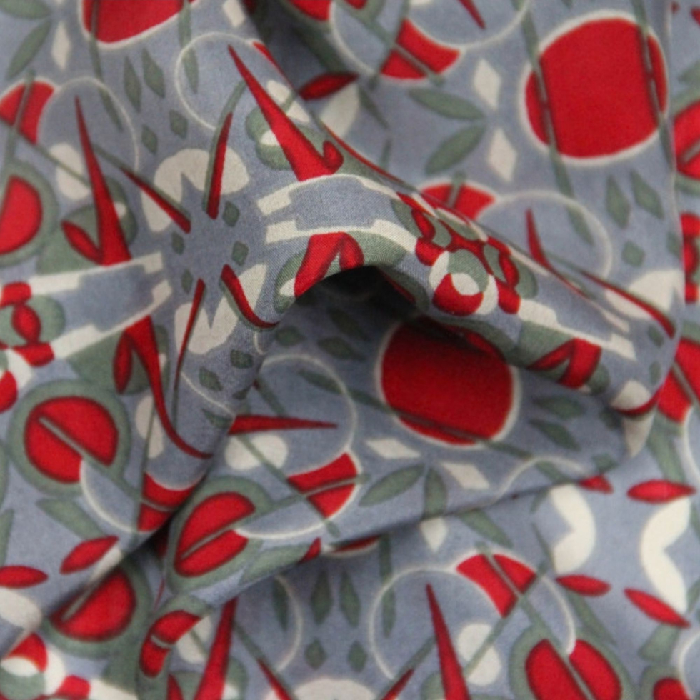 Apaszka jedwabna Mini Ephemere Rouge