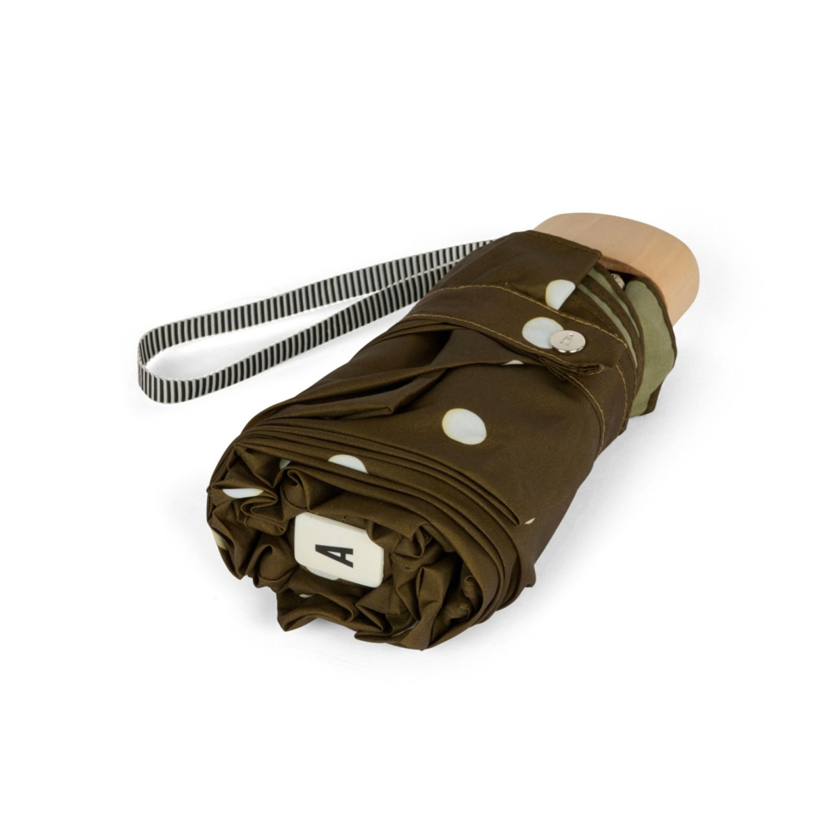Parasolka kompaktowa Angélique Khaki & Polka Dots