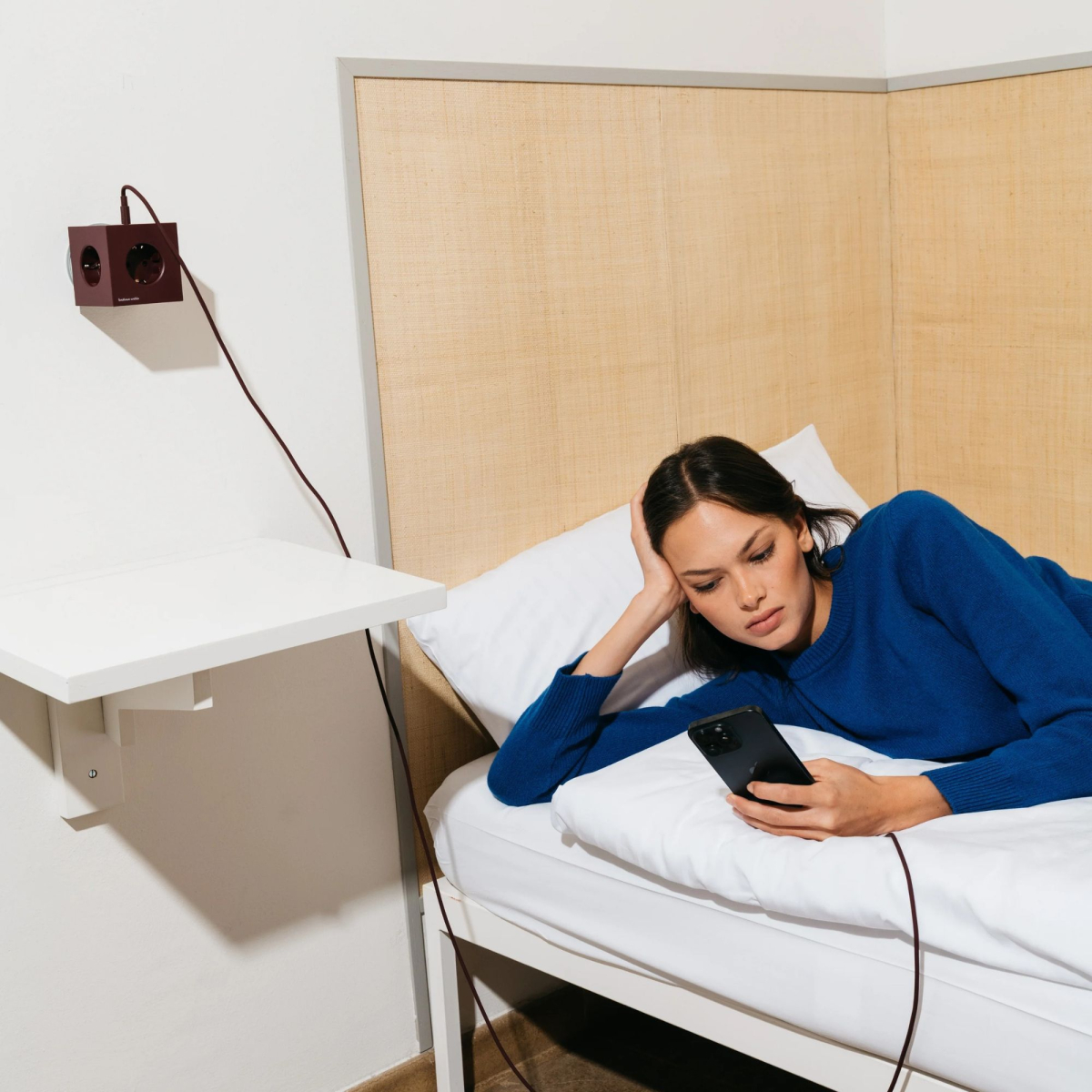 Listwa zasilająca Square 2 USB-C Socket Extender Bordowy