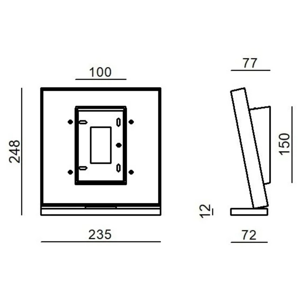 Lampa ścienna Inbilico Grey