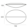 Lampa ścienna Diphy 76 cm