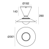 Lampa sufitowa Fante Black