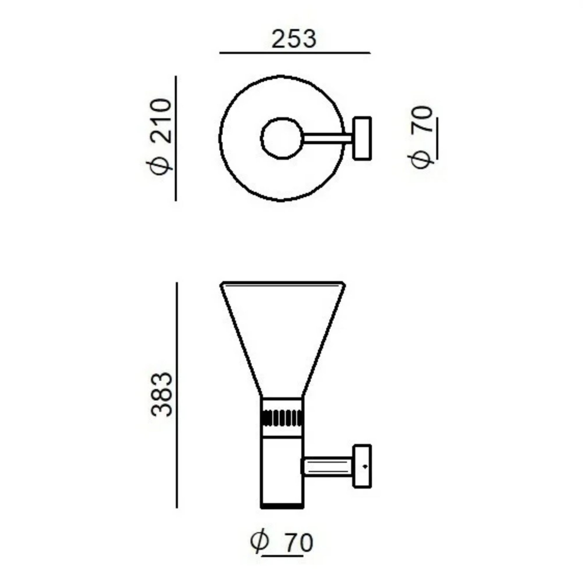 Lampa ścienna Cono White