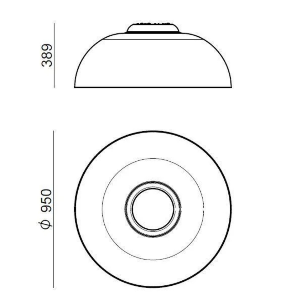 Lampa scienna/sufitowa Demì 95