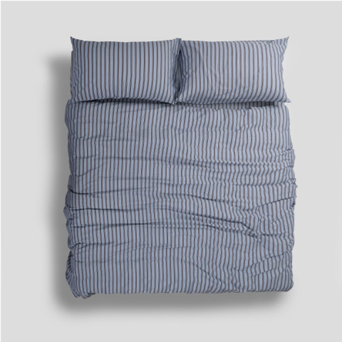Komplet pościeli z bawełny satynowej Riscas Trio Pastel Blue