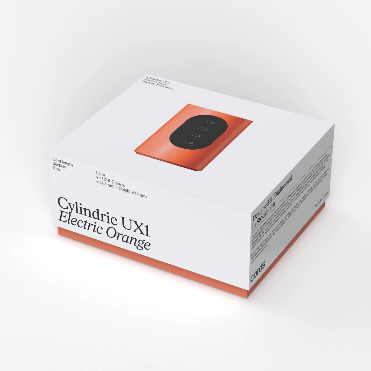 Ładowarka Cylindric UX1 Electric Ora​nge