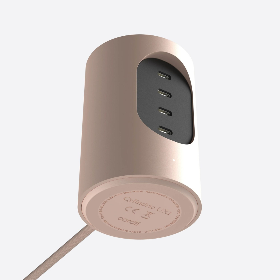 Ładowarka Cylindric UX1 ​Pale Pink