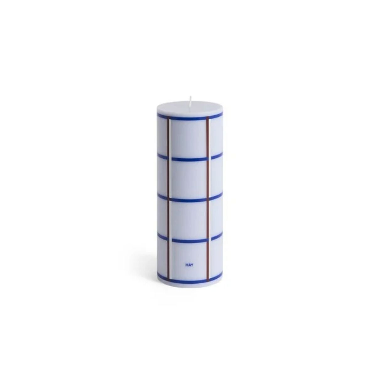 Świeca Column Candle M Light blue, blue, bordeaux and silver
