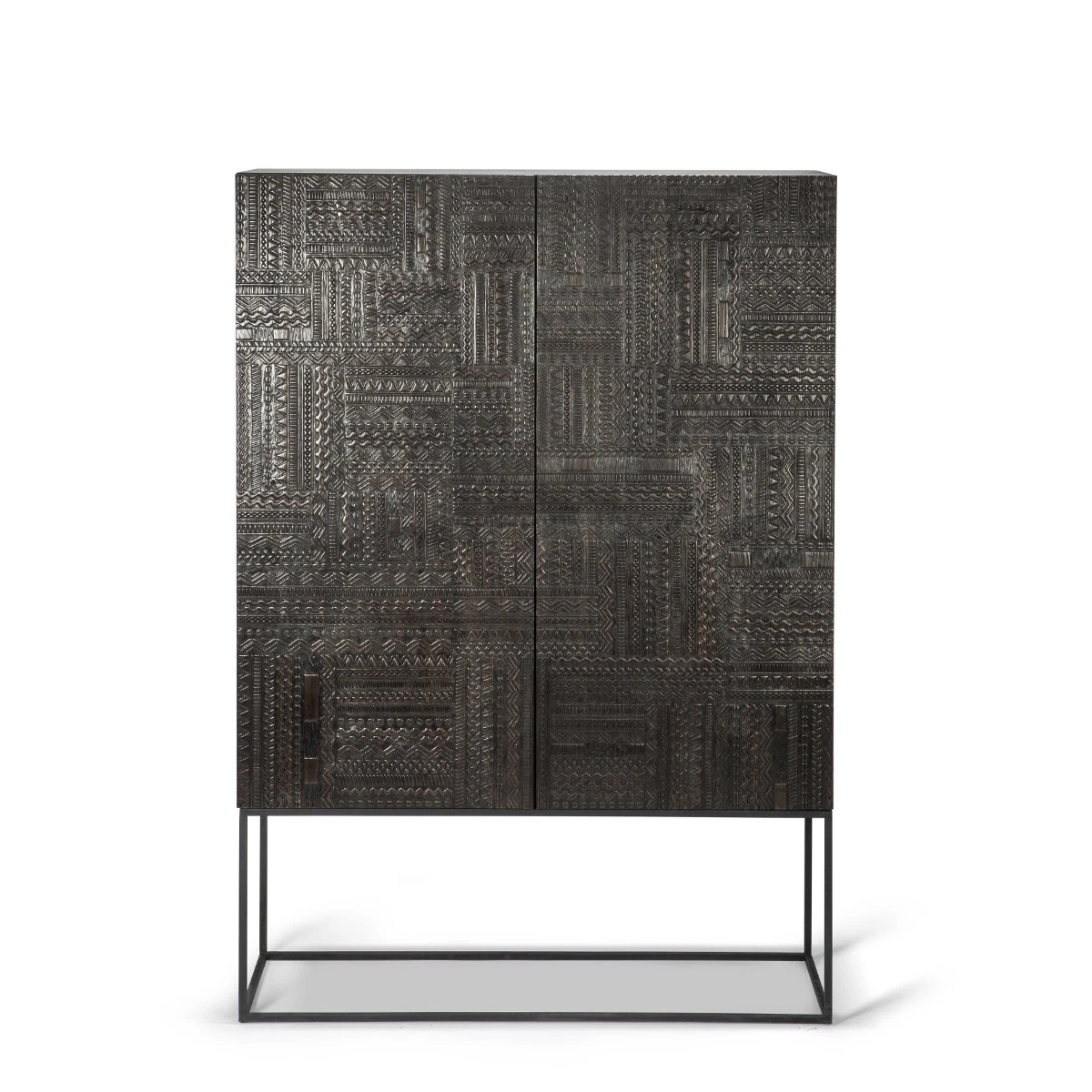 Rzeźbiona szafka Ancestors Tabwa dwudrzwiowa Ethnicraft