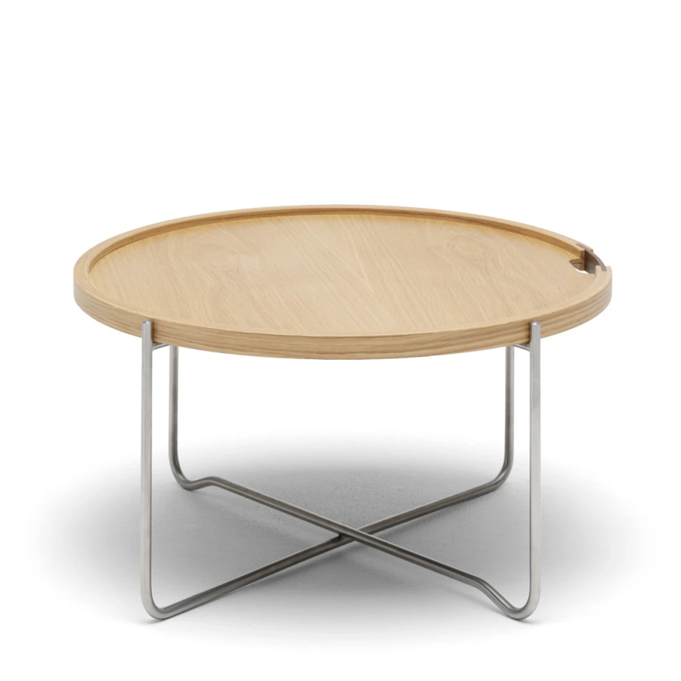 Stolik Tray CH417 na stalowej ramie - Carl Hansen & Søn