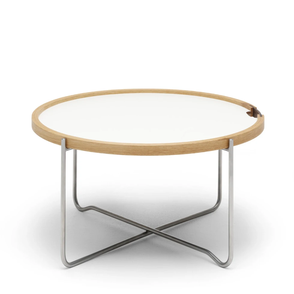 Stolik Tray CH417 z białym blatem - Carl Hansen & Søn