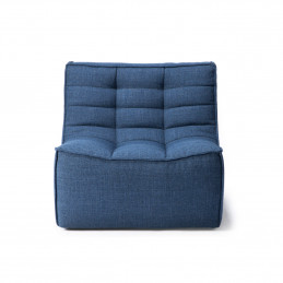 Tapicerowany tkaniną fotel N701 Blue Ethnicraft