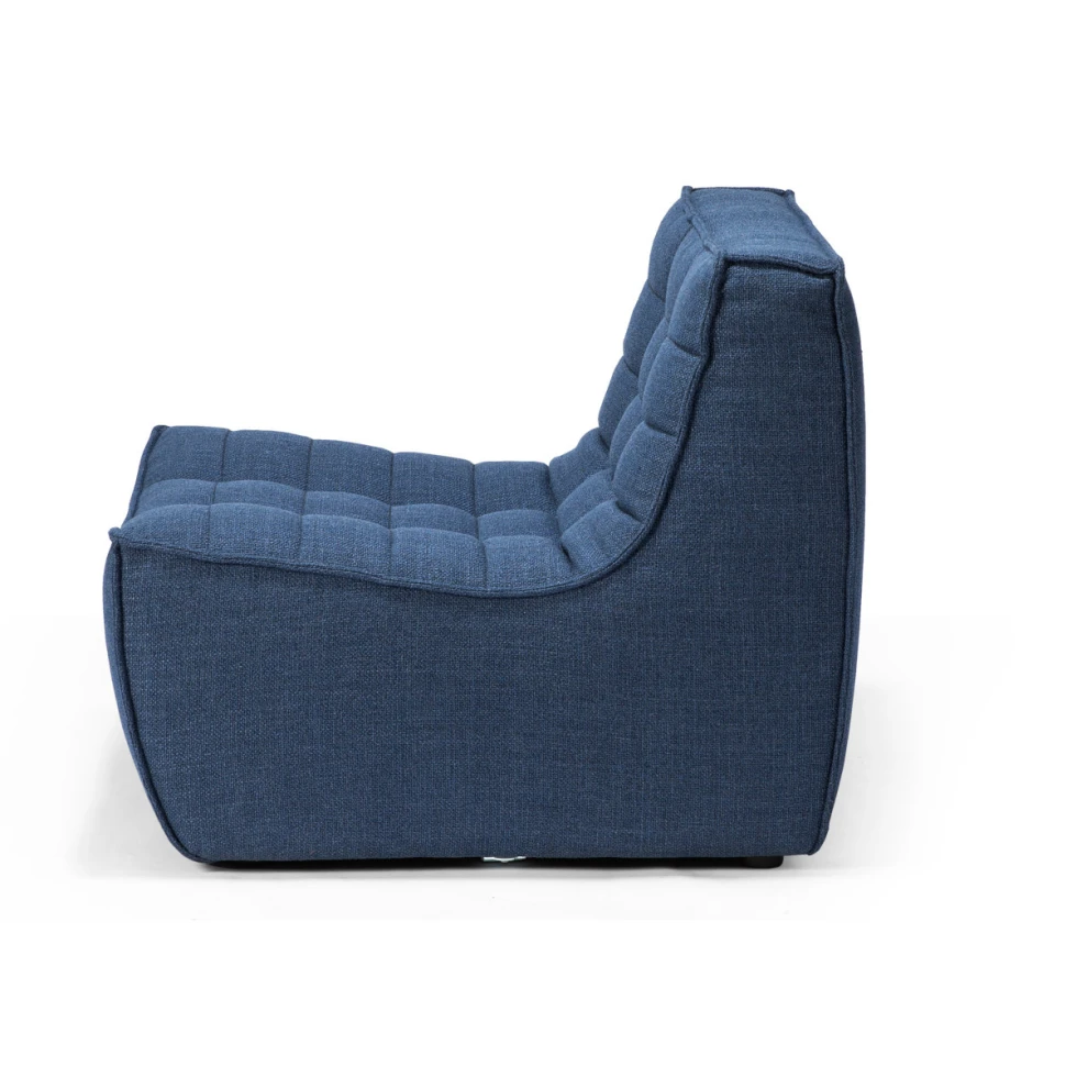 Tapicerowany tkaniną fotel N701 Blue Ethnicraft