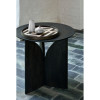 Wyrafinowany stolik z drewna Fin Teak black Ethnicraft