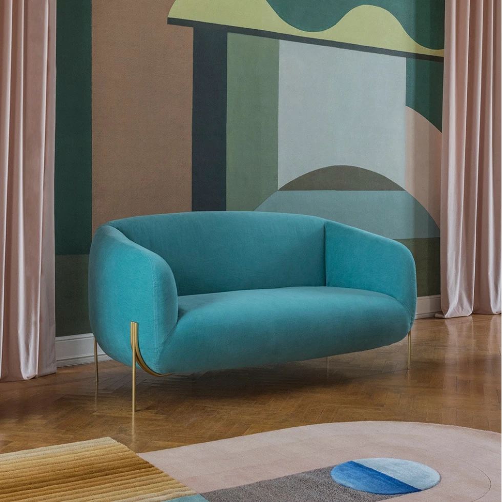 Niebieska Sofa Geo