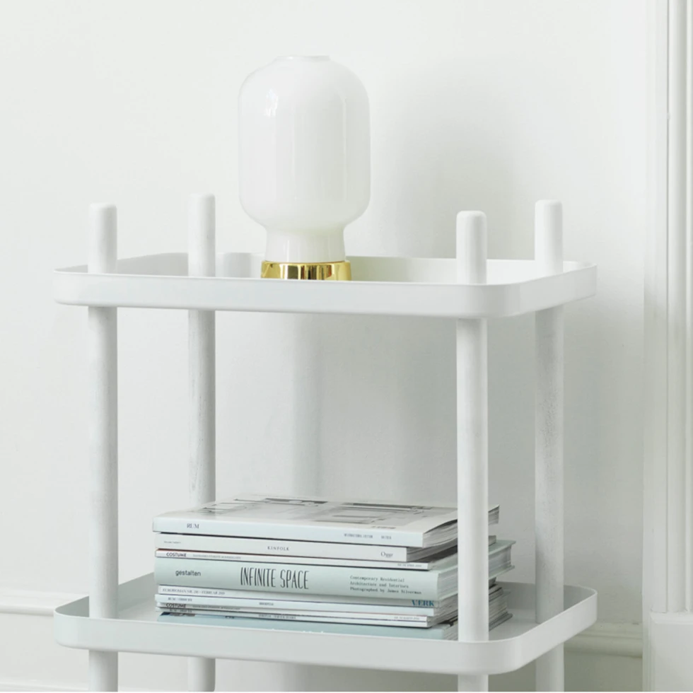 Regał Block Shelf z drewna i stali -  Normann Copenhagen