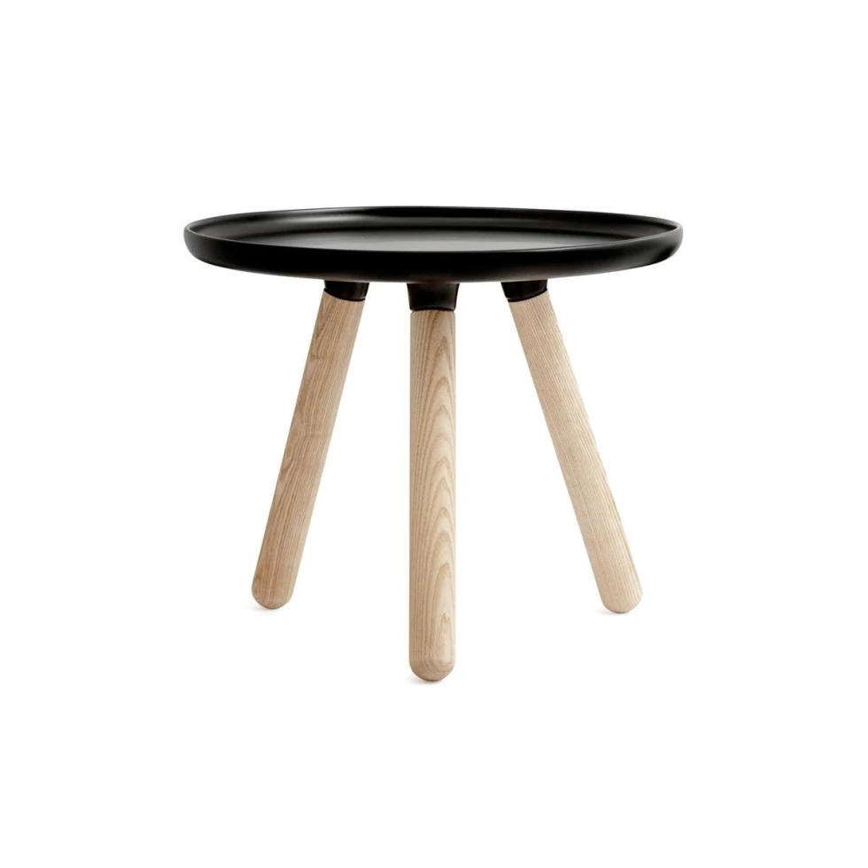 Stolik kawowy Tablo Small drewniane nogi czarny blat - Normann Copenhagen