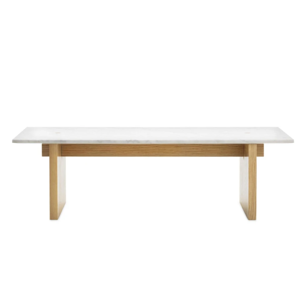 Stolik kawowy Solid z marmuru i drewna -  Normann Copenhagen