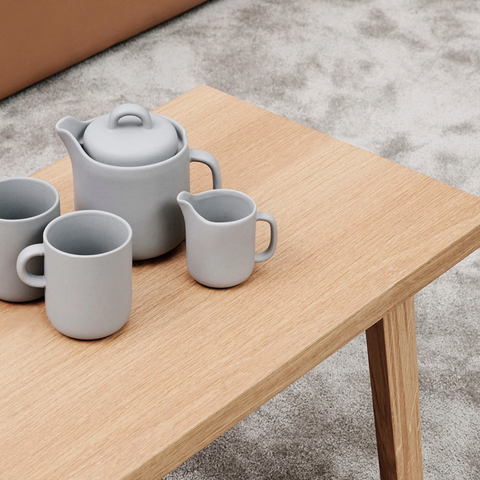 Ponadczasowy stolik kawowy Slice Vol.2 Oak Normann Copenhagen