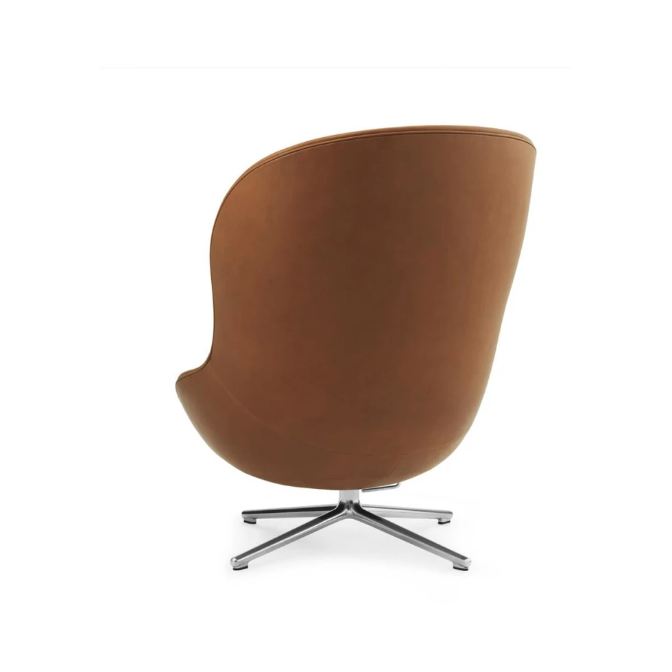 Komfortowy fotel Hyg High Swivel Alu Ultra Leather Normann Copenhagen