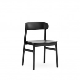 Wykonane z polipropylenu i drewna krzesło Herit Black Normann Copenhagen