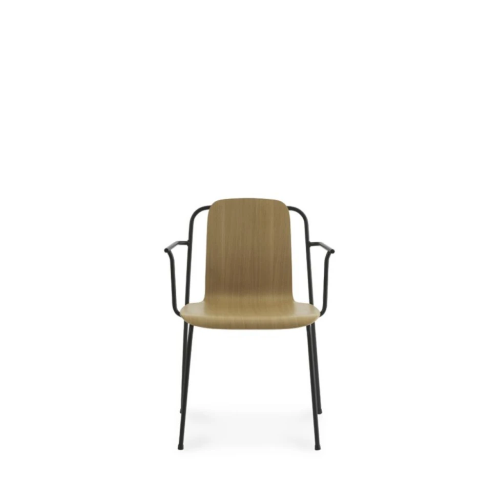 Nowoczesny fotel Studio Black Steel Normann Copenhagen