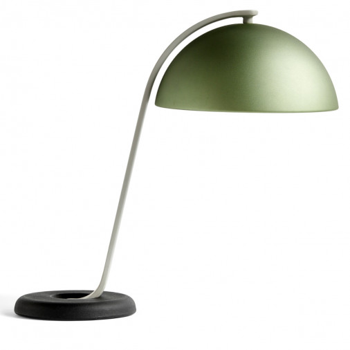Wykonana z żeliwa i aluminium lampa stołowa Cloche Mint Green/ Black HAY