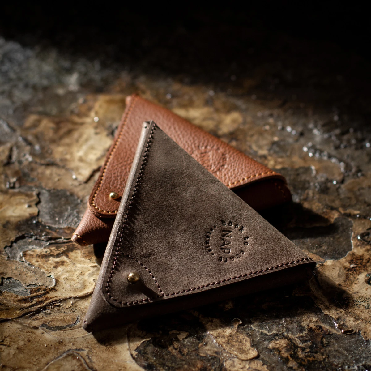 Portfel skórzany jasnobrązowy NAP