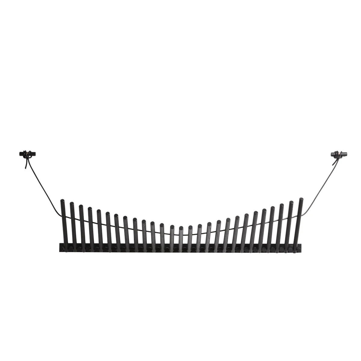 Czarny dębowy wieszak Knaegt Woud