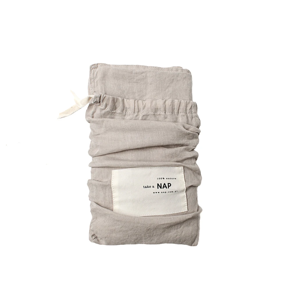 Lniana poszewka Washed Linen Beige 40x40cm take a NAP