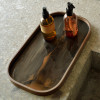 Taca Bronze Organic glass valet tray rectangular M w drewnianej obręczy - Ethnicraft