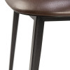 Krzesło tapicerowane skórą DC chocolate na metalowej ramie - Ethnicraft