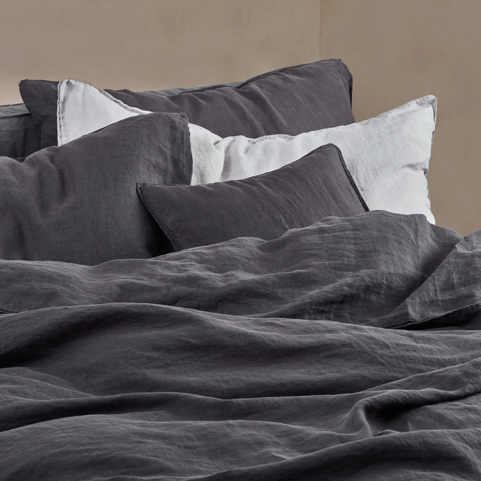 Lniana poszewka Washed Linen Optical White NAP