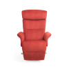 Czerwony fotel Master z podnóżkiem obrotowy z pamięcią Conform