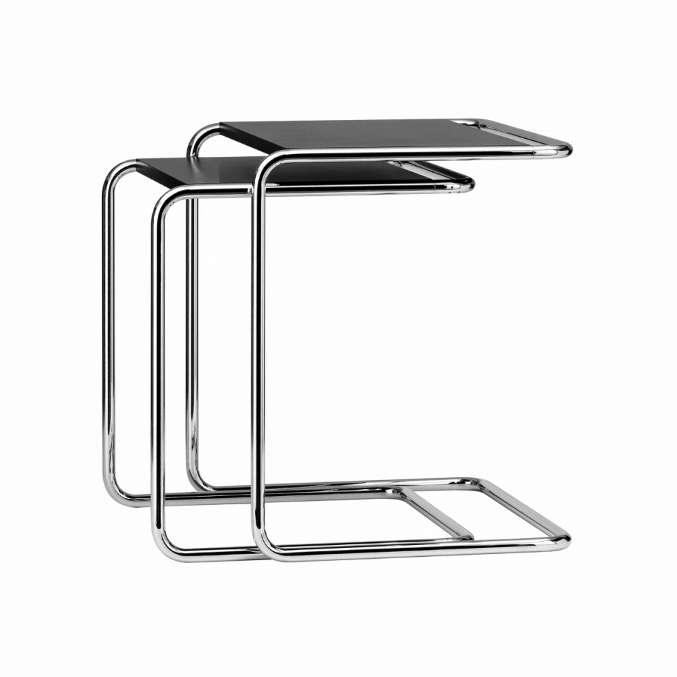 Czarny zestaw stolików B-97 outdoor Thonet