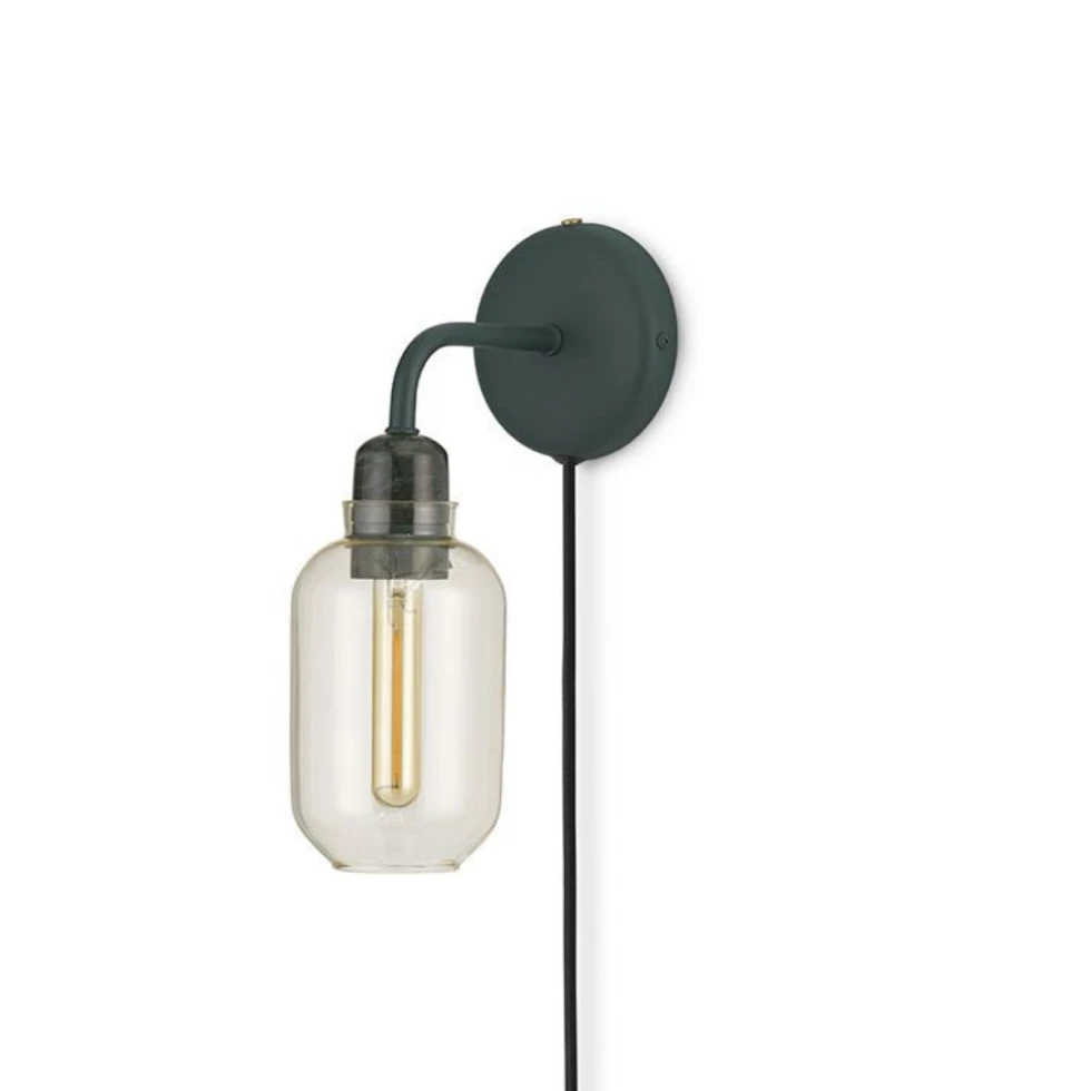 Lampa ścienna AMP Normann Copenhagen gold-green z przewodem zasilającym