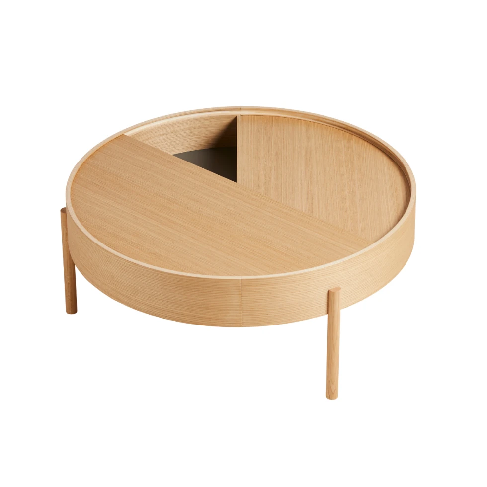 Drewniany stolik kawowy Arc Ø89 Woud